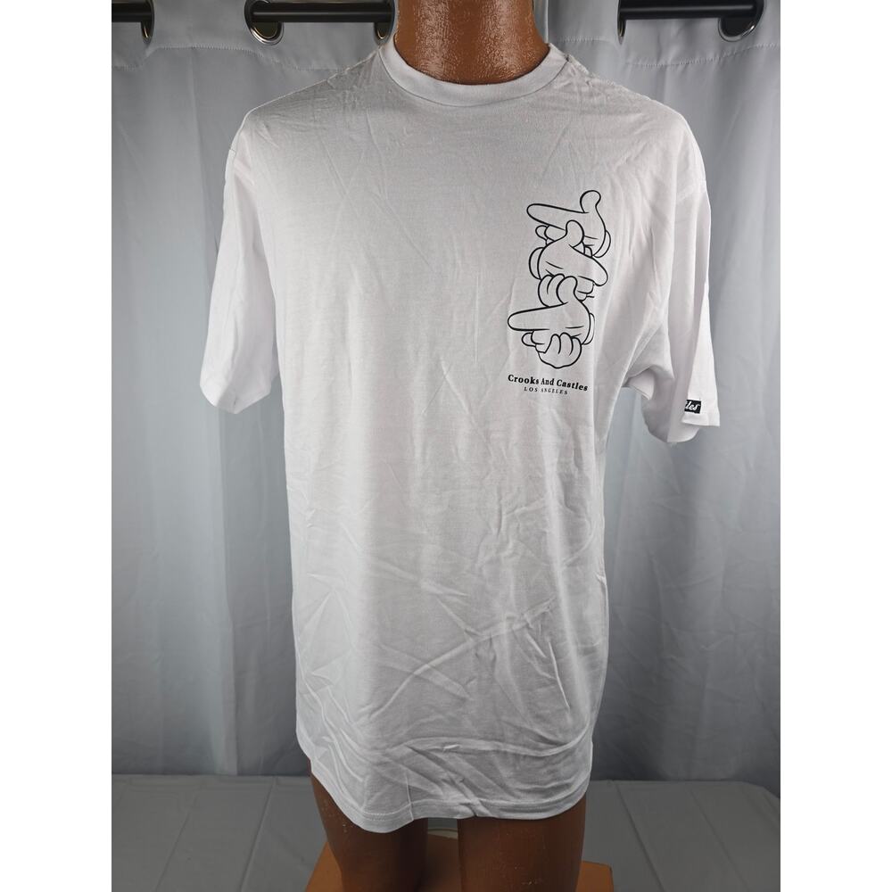 Crooks &‎ Castles White Graphic T-Shirt Size Medium NWT